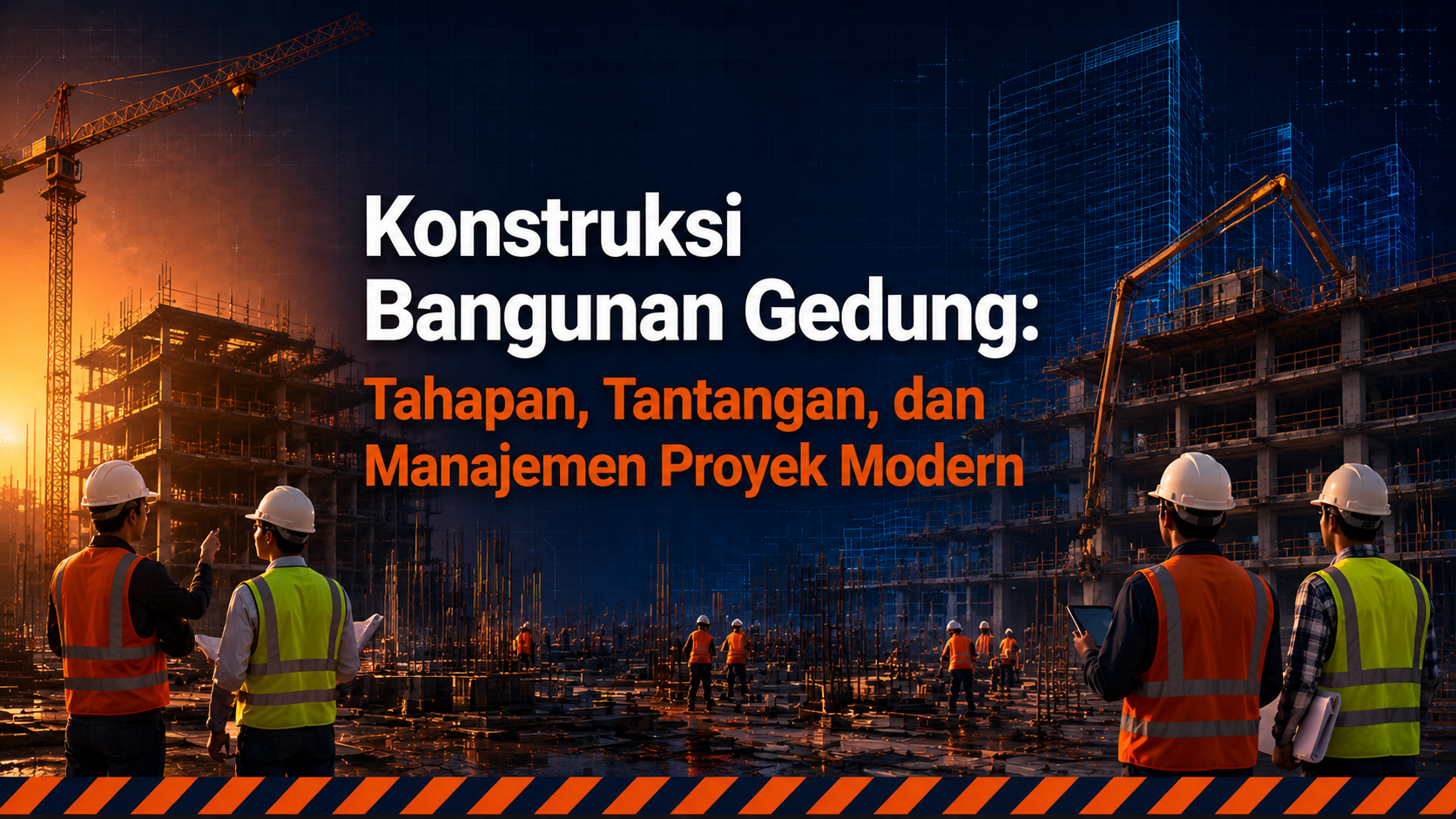 Konstruksi Bangunan Gedung, Tahapan, Tantangan, dan Manajemen Proyek Modern